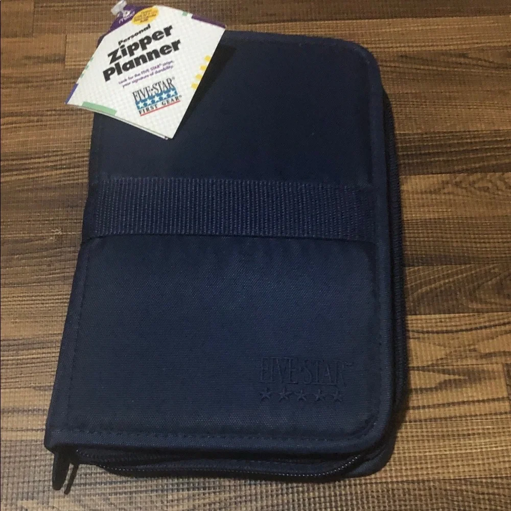 Mead Five Star Navy Zippered Planner Case  NWT. Vintage 1990’s